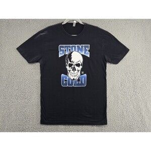 WWE Stone Cold Shirt Mens Medium Black Wrestling Skull Graphic Tee Next Level
